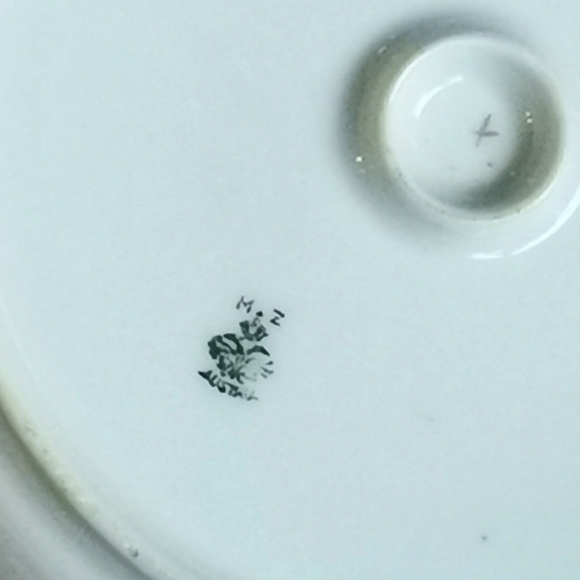 Antique Delicate White Bone China Coffee Cup & Saucer w/Gold Trim by MZ Austria - Picture 9 of 9